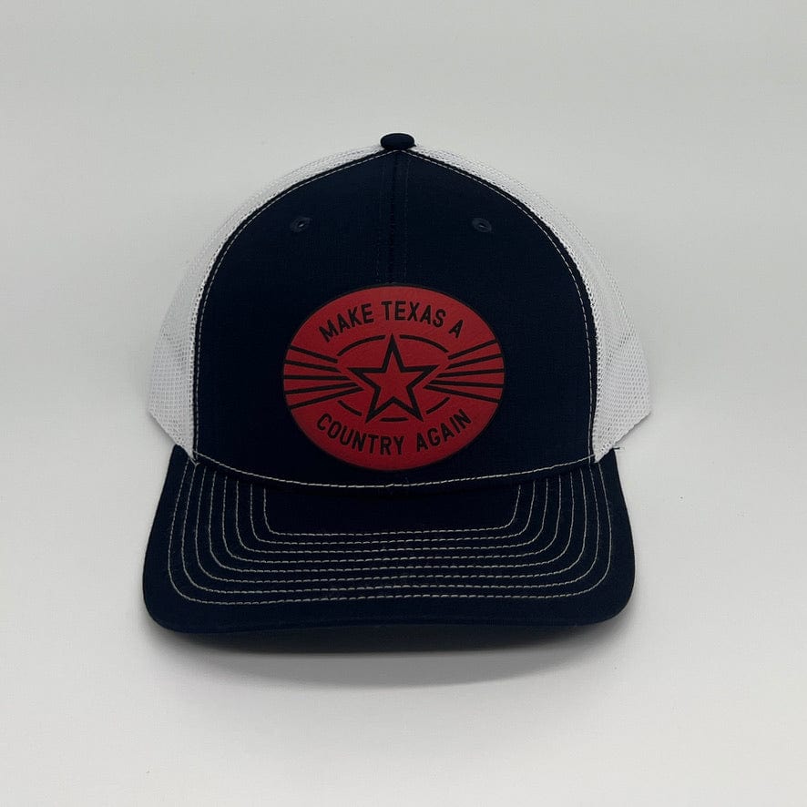 MATACA Hat Lone Star Rising Patch Hat - Zavala Blue - Make Texas A Country Again - Classic Trucker Navy & White - Make Texas A Country Again - Classic Trucker - TX Hat