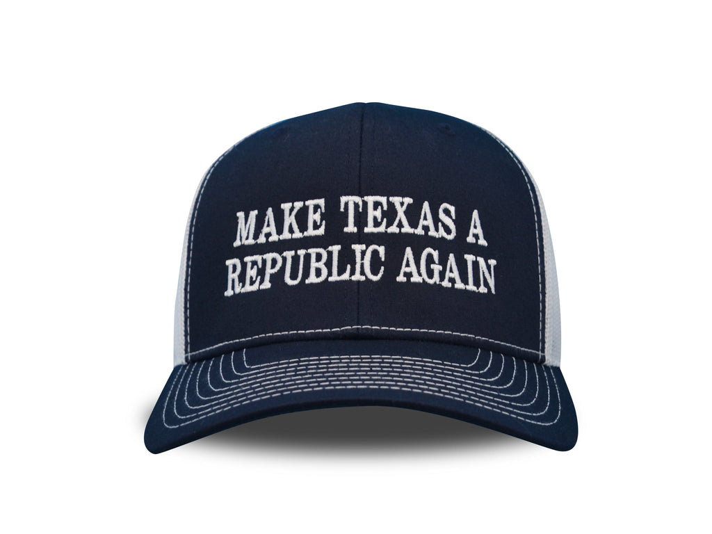 MATACA Hat Zavala Blue - Make Texas A REPUBLIC Again Hat - Classic Trucker Navy & White - Make Texas A Republic Again - Classic Trucker - TX Hat