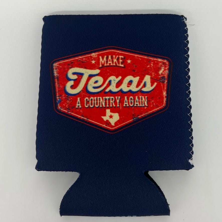 MATACA Drinkware Make Texas A Country Again Beer Label Koozie - Here's to the Republic of Texas!