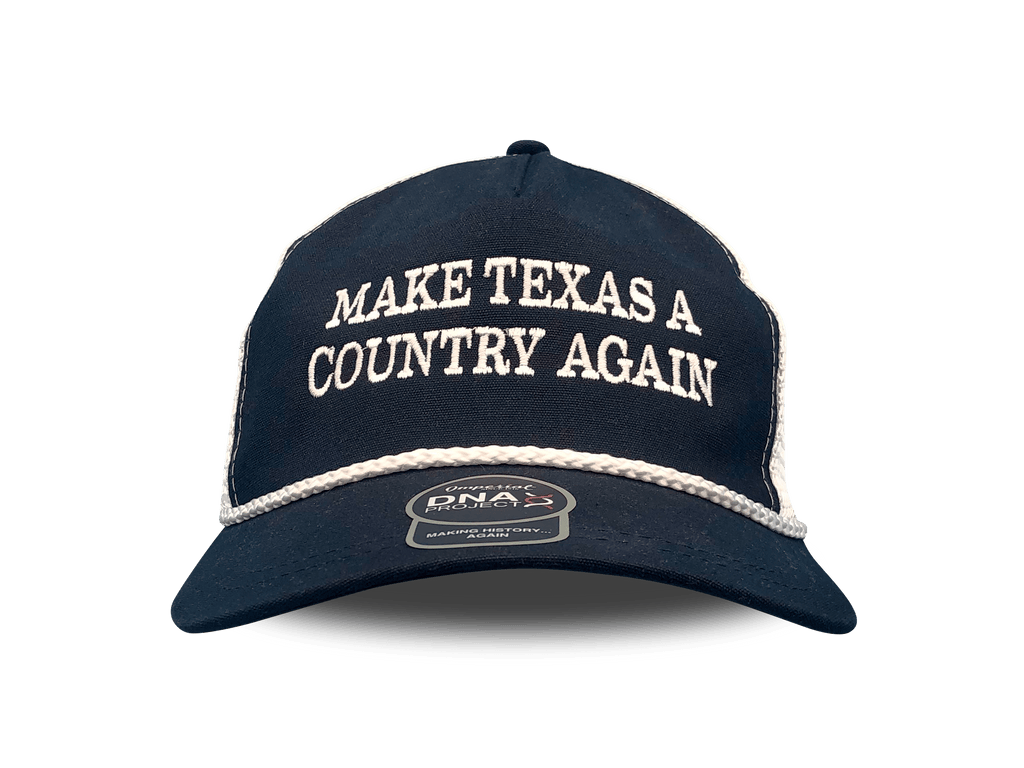 MATACA Hat Make Texas A Country Again - Unstructured Imperial Trucker Hat Navy & White Make Texas A Country Again Unstructured Trucker Hat - MATACA