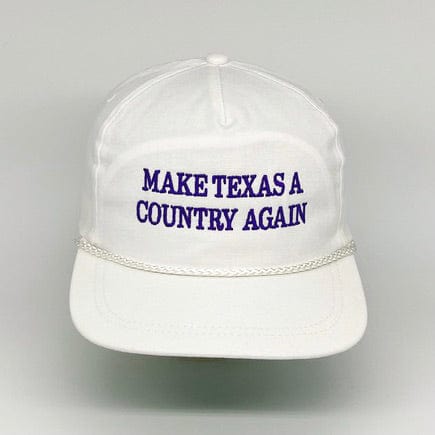 MATACA Hat Purple on White - Make Texas A Country Again - Imperial Classic Cloth Hat Purple on White - Make Texas A Country Again Imperial Rope Hat