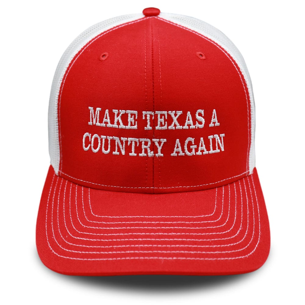 MATACA Hat Red & White - Make Texas A Country Again - Classic Trucker Red & White Make Texas A Country Again Trucker Hat - MATACA - R112