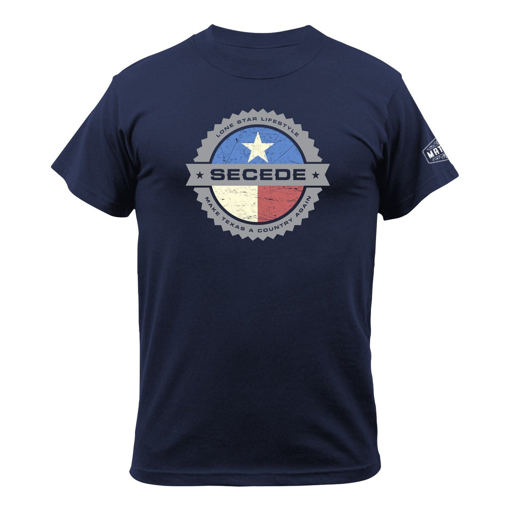 MATACA T-shirt Navy / S The Secede Medallion Texas Secede Medallion T-shirt | Make Texas A Country Again | MATACA