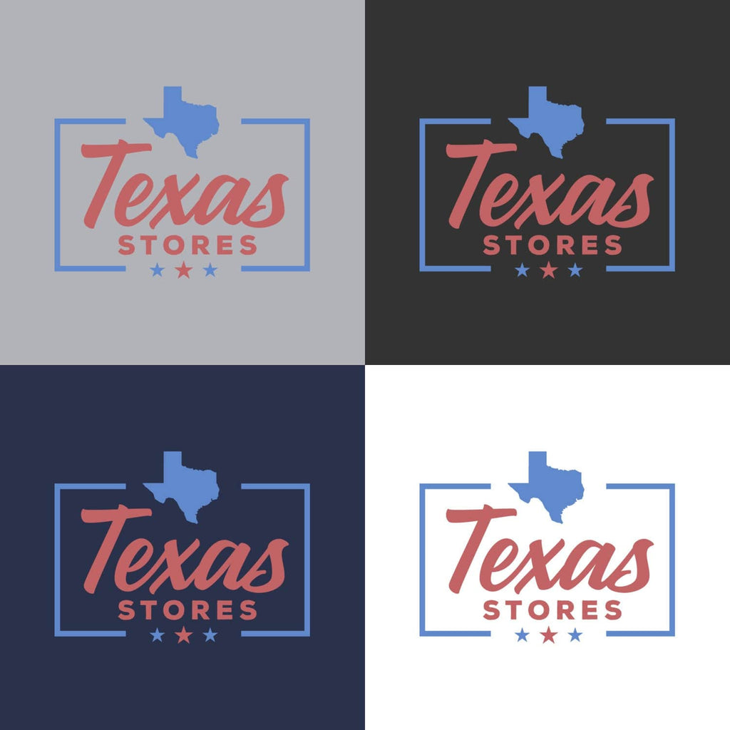 The Legendary Texas Stores T - Blue Text - MATACA